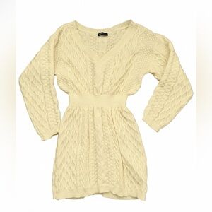 SHEIN Ivory Cable Knit Sweater